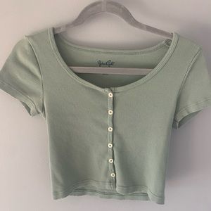 Brandy Melville green Zelly top